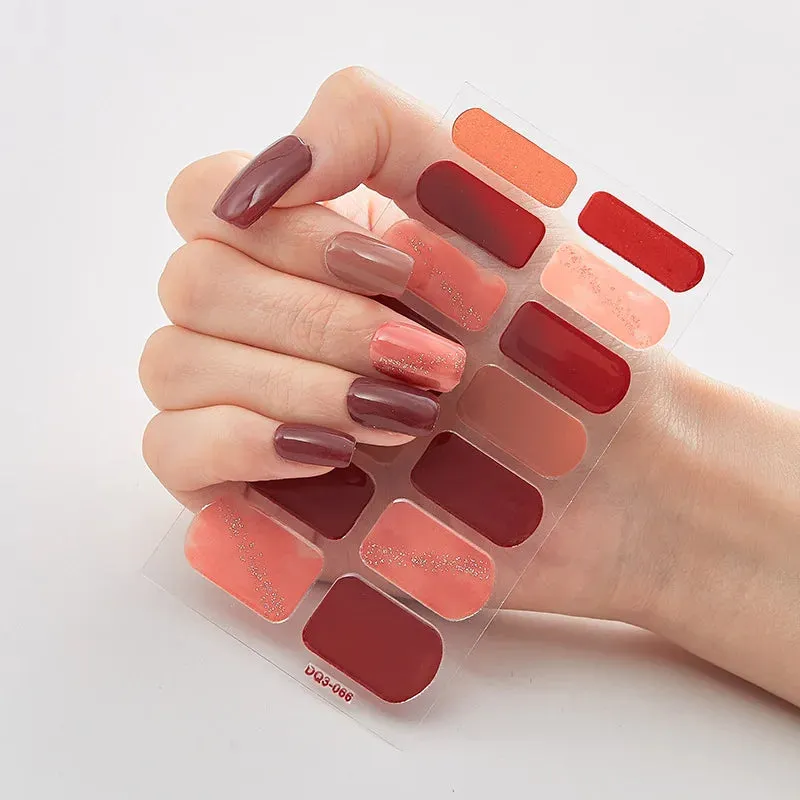 Joskaa-Solid Colors And Creative Nail Art Nail Wraps DIY Nail Adhesive  Creative Sticker For Nails Nails Sticker Designer Women Salon