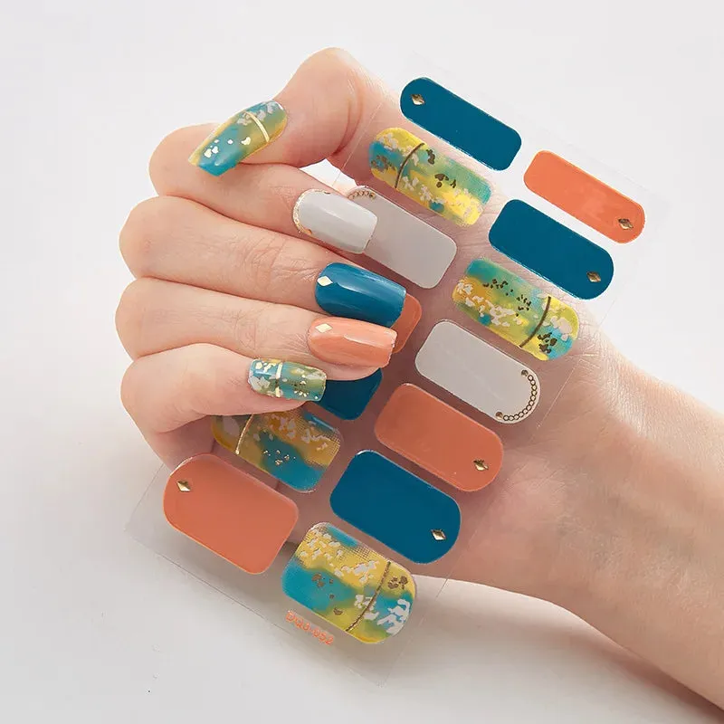 Joskaa-Solid Colors And Creative Nail Art Nail Wraps DIY Nail Adhesive  Creative Sticker For Nails Nails Sticker Designer Women Salon