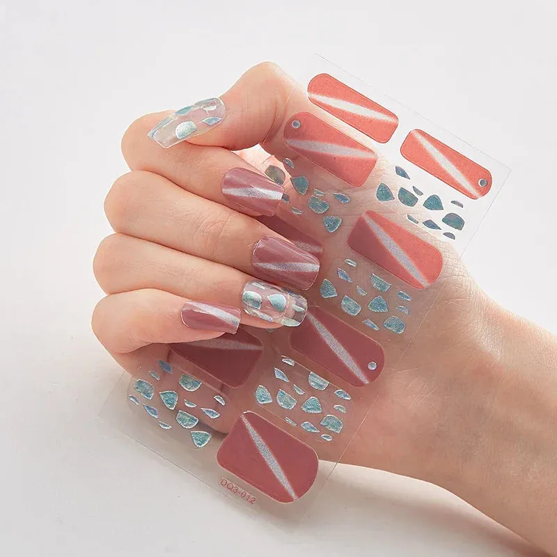 Joskaa-Solid Colors And Creative Nail Art Nail Wraps DIY Nail Adhesive  Creative Sticker For Nails Nails Sticker Designer Women Salon