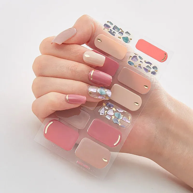 Joskaa-Solid Colors And Creative Nail Art Nail Wraps DIY Nail Adhesive  Creative Sticker For Nails Nails Sticker Designer Women Salon