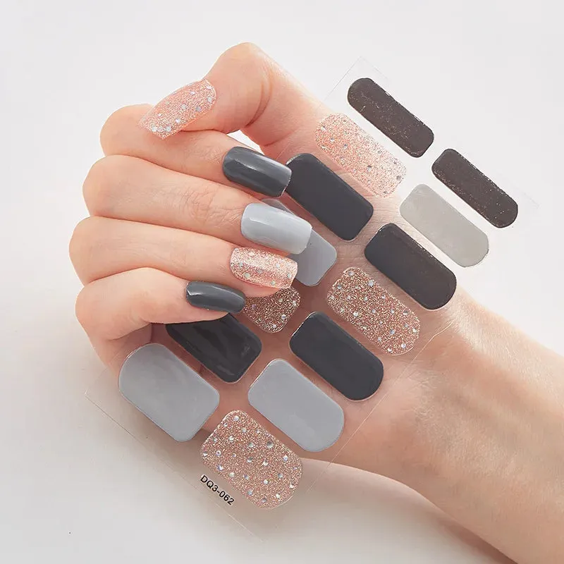 Joskaa-Solid Colors And Creative Nail Art Nail Wraps DIY Nail Adhesive  Creative Sticker For Nails Nails Sticker Designer Women Salon