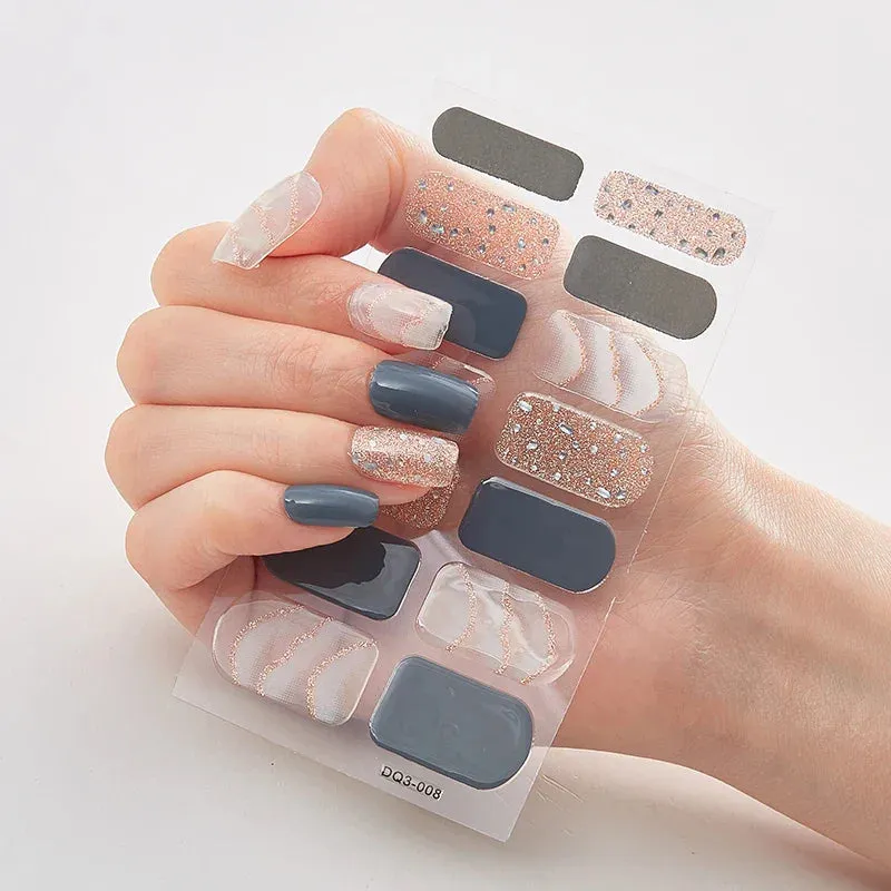 Joskaa-Solid Colors And Creative Nail Art Nail Wraps DIY Nail Adhesive  Creative Sticker For Nails Nails Sticker Designer Women Salon