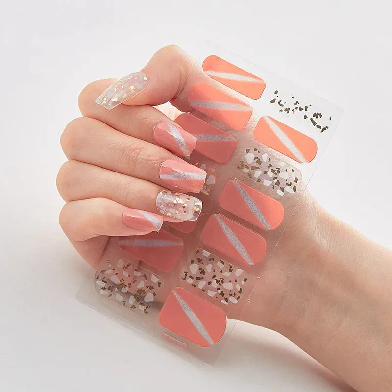 Joskaa-Solid Colors And Creative Nail Art Nail Wraps DIY Nail Adhesive  Creative Sticker For Nails Nails Sticker Designer Women Salon