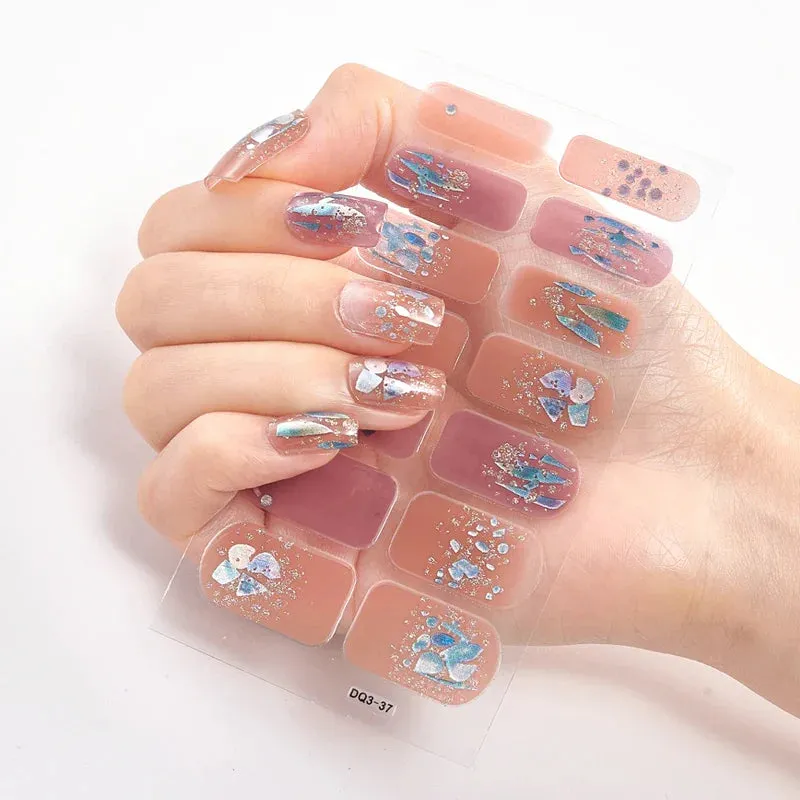 Joskaa-Solid Colors And Creative Nail Art Nail Wraps DIY Nail Adhesive  Creative Sticker For Nails Nails Sticker Designer Women Salon