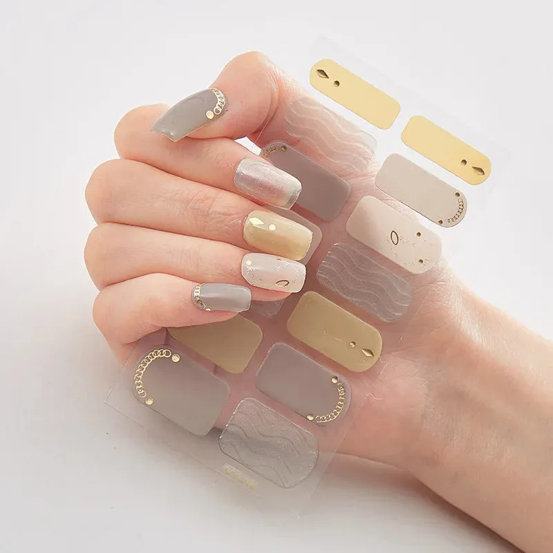 Joskaa-Solid Colors And Creative Nail Art Nail Wraps DIY Nail Adhesive  Creative Sticker For Nails Nails Sticker Designer Women Salon