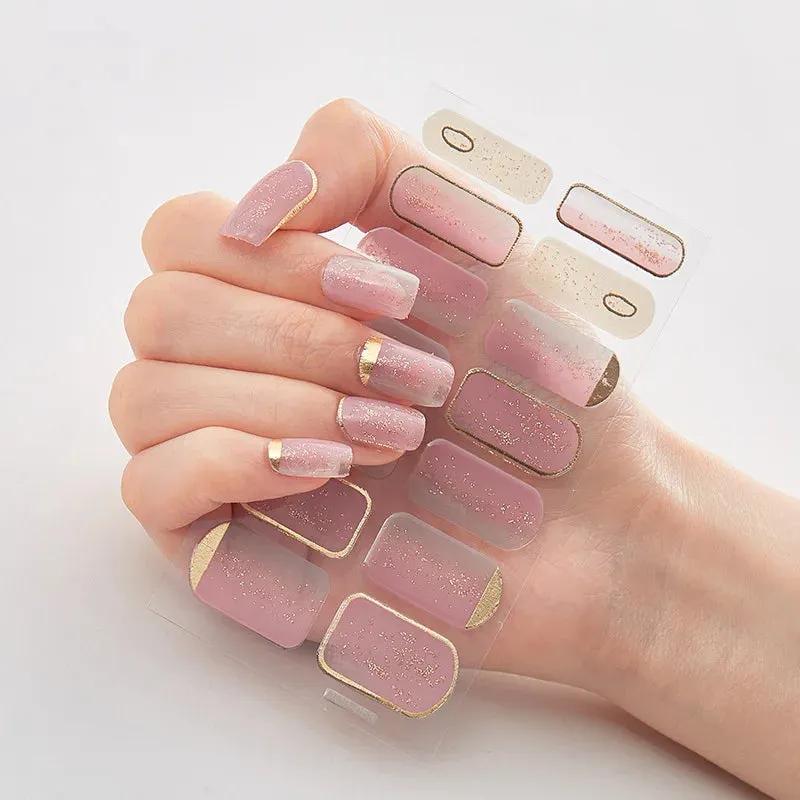 Joskaa-Solid Colors And Creative Nail Art Nail Wraps DIY Nail Adhesive  Creative Sticker For Nails Nails Sticker Designer Women Salon
