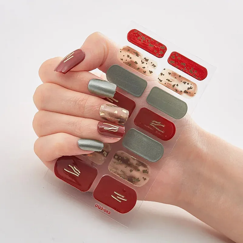 Joskaa-Solid Colors And Creative Nail Art Nail Wraps DIY Nail Adhesive  Creative Sticker For Nails Nails Sticker Designer Women Salon