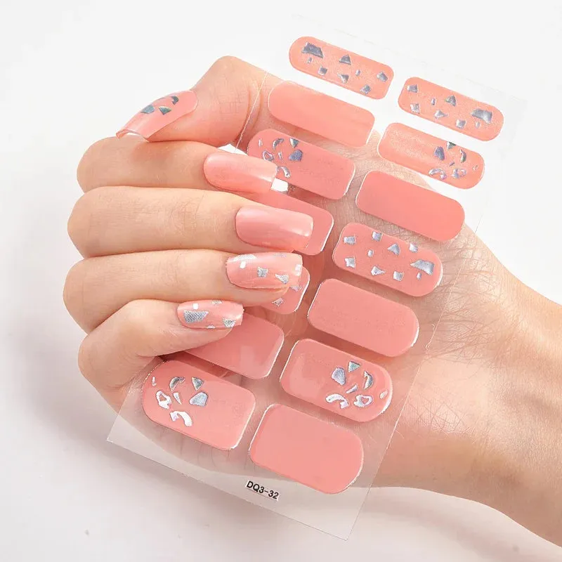 Joskaa-Solid Colors And Creative Nail Art Nail Wraps DIY Nail Adhesive  Creative Sticker For Nails Nails Sticker Designer Women Salon