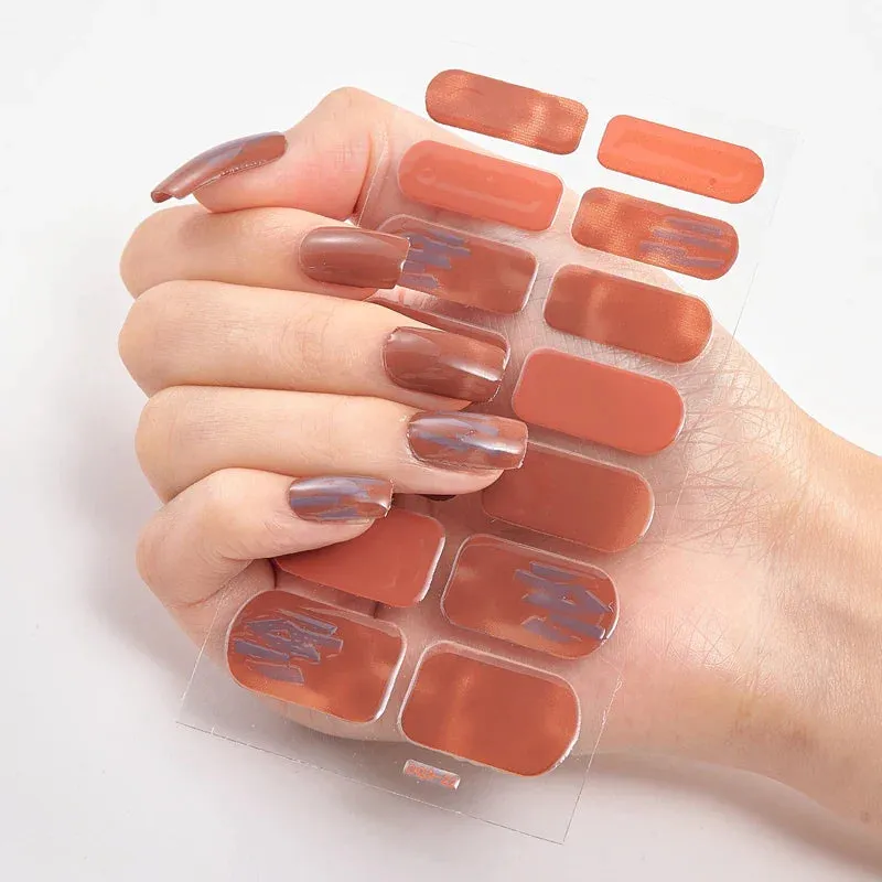 Joskaa-Solid Colors And Creative Nail Art Nail Wraps DIY Nail Adhesive  Creative Sticker For Nails Nails Sticker Designer Women Salon