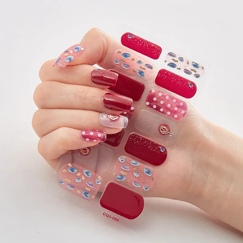 Joskaa-Solid Colors And Creative Nail Art Nail Wraps DIY Nail Adhesive  Creative Sticker For Nails Nails Sticker Designer Women Salon