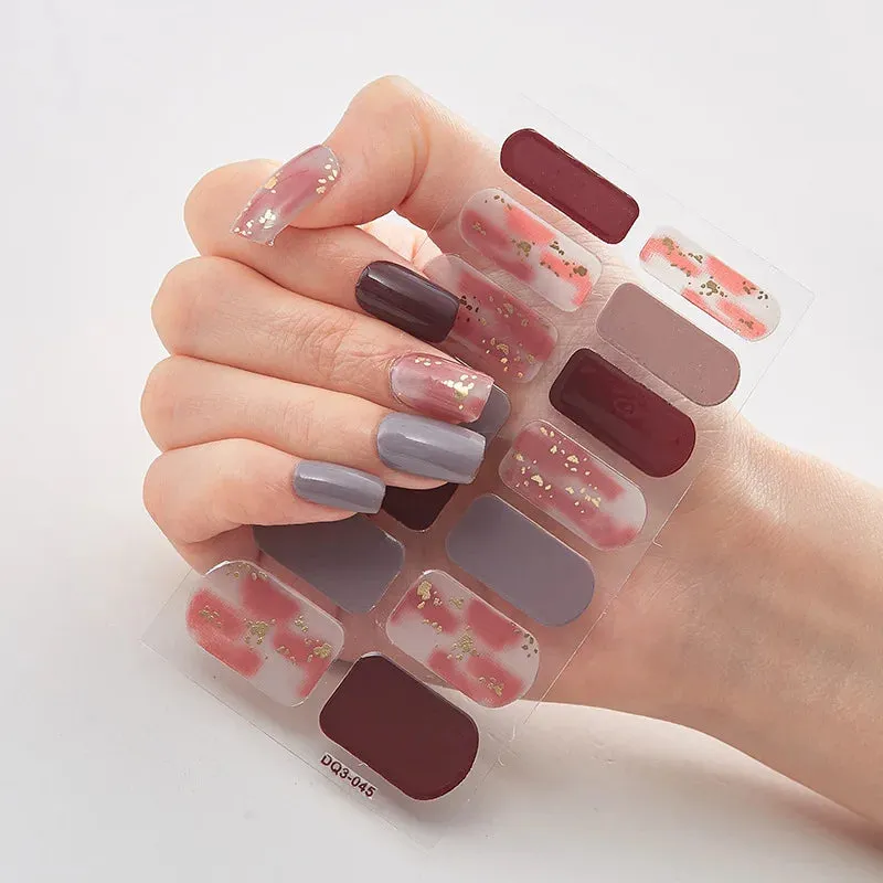Joskaa-Solid Colors And Creative Nail Art Nail Wraps DIY Nail Adhesive  Creative Sticker For Nails Nails Sticker Designer Women Salon