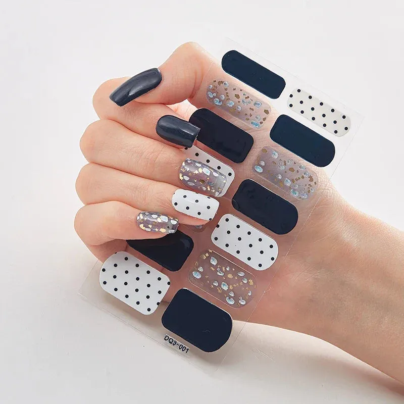 Joskaa-Solid Colors And Creative Nail Art Nail Wraps DIY Nail Adhesive  Creative Sticker For Nails Nails Sticker Designer Women Salon