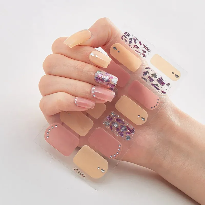 Joskaa-Solid Colors And Creative Nail Art Nail Wraps DIY Nail Adhesive  Creative Sticker For Nails Nails Sticker Designer Women Salon