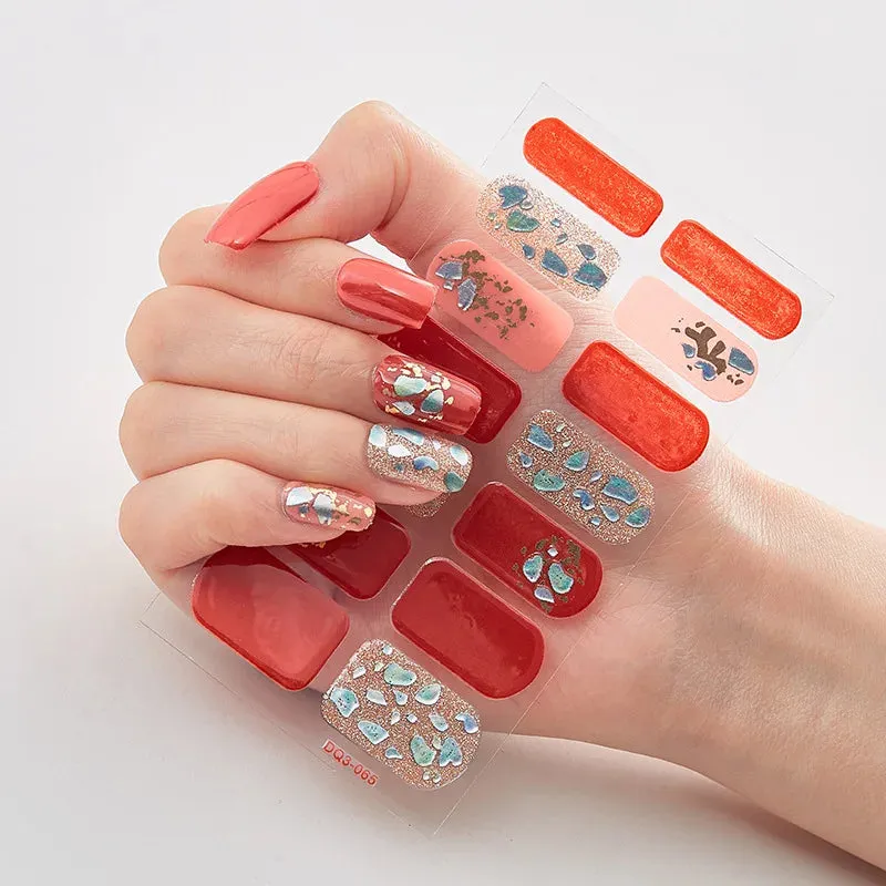 Joskaa-Solid Colors And Creative Nail Art Nail Wraps DIY Nail Adhesive  Creative Sticker For Nails Nails Sticker Designer Women Salon