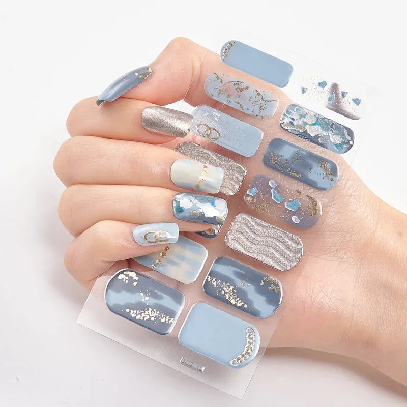 Joskaa-Solid Colors And Creative Nail Art Nail Wraps DIY Nail Adhesive  Creative Sticker For Nails Nails Sticker Designer Women Salon