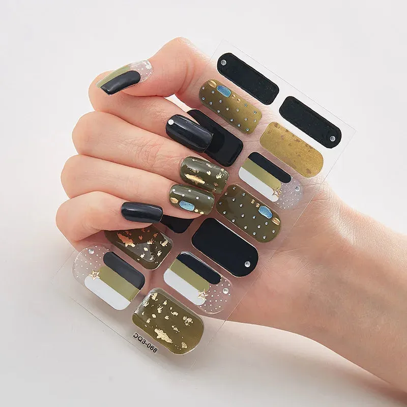Joskaa-Solid Colors And Creative Nail Art Nail Wraps DIY Nail Adhesive  Creative Sticker For Nails Nails Sticker Designer Women Salon
