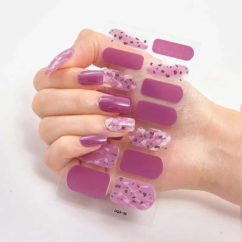 Joskaa-Solid Colors And Creative Nail Art Nail Wraps DIY Nail Adhesive  Creative Sticker For Nails Nails Sticker Designer Women Salon