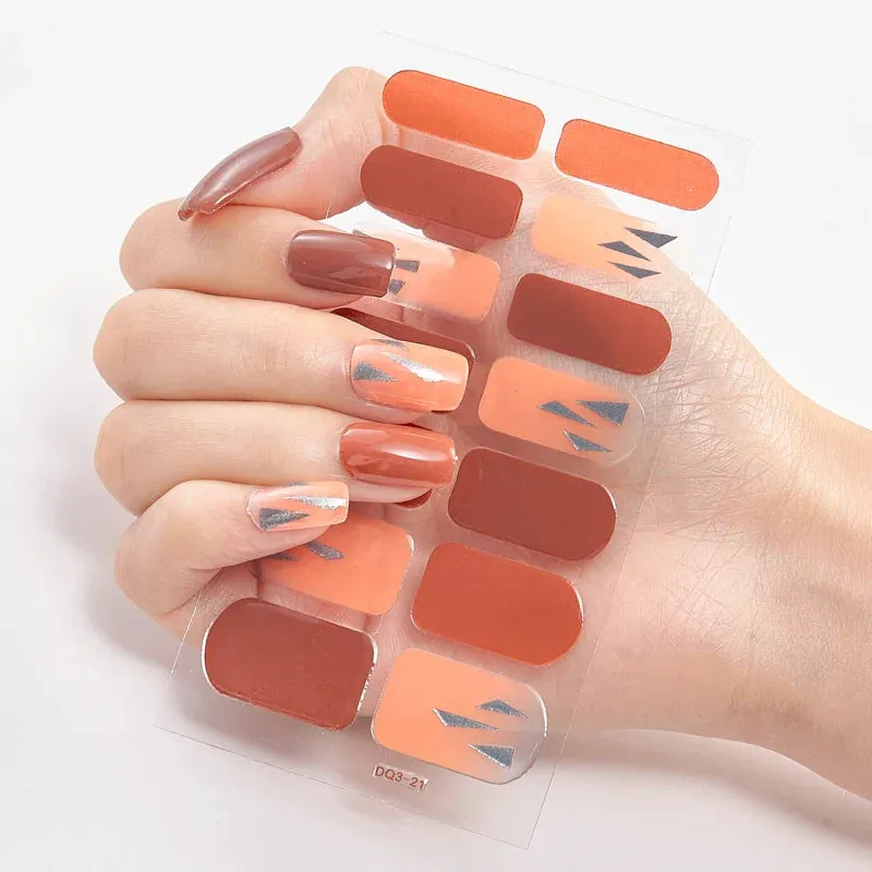Joskaa-Solid Colors And Creative Nail Art Nail Wraps DIY Nail Adhesive  Creative Sticker For Nails Nails Sticker Designer Women Salon