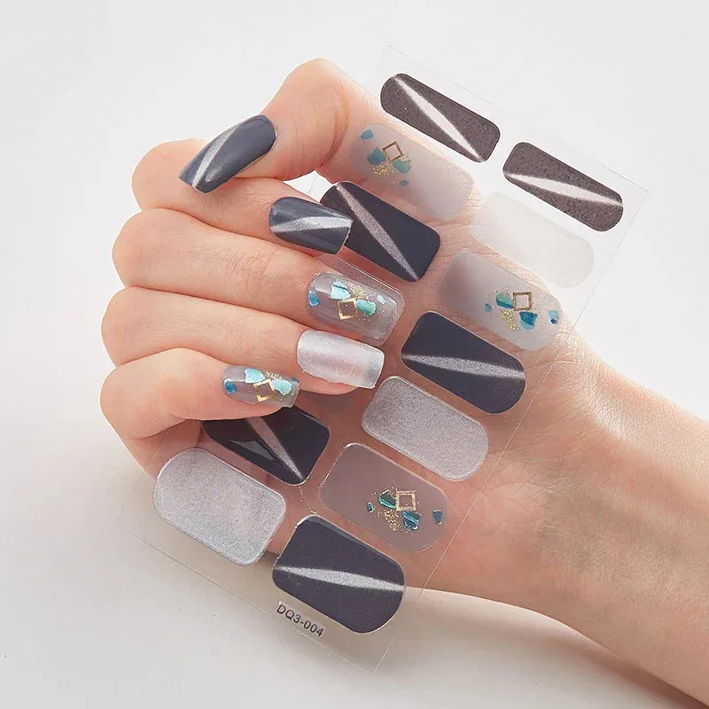 Joskaa-Solid Colors And Creative Nail Art Nail Wraps DIY Nail Adhesive  Creative Sticker For Nails Nails Sticker Designer Women Salon