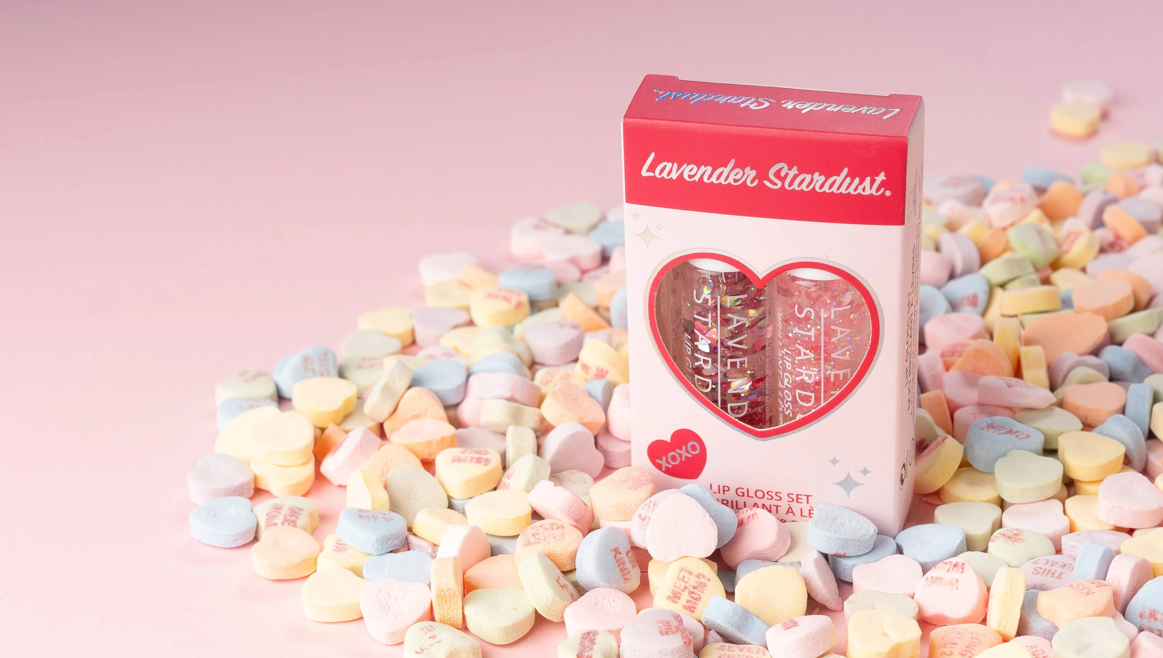 Lavender Stardust Sweetheart Roll on Lip Gloss Set