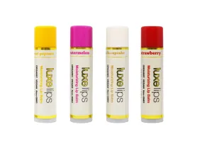 Luxe Lips 4 Pack: Caramel Popcorn, Watermelon, Vanilla & Strawberry