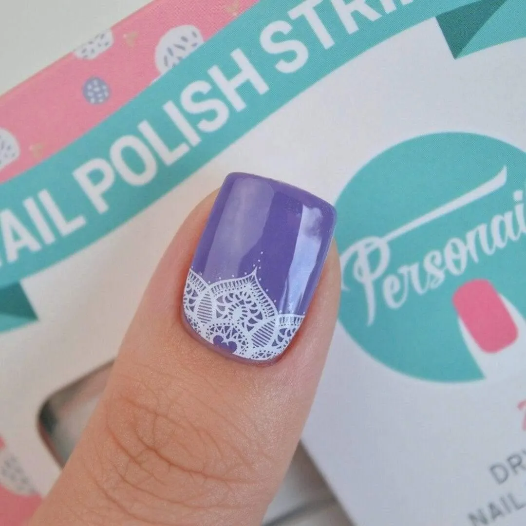 Mandala | Transparent White Print Nail Polish Wraps