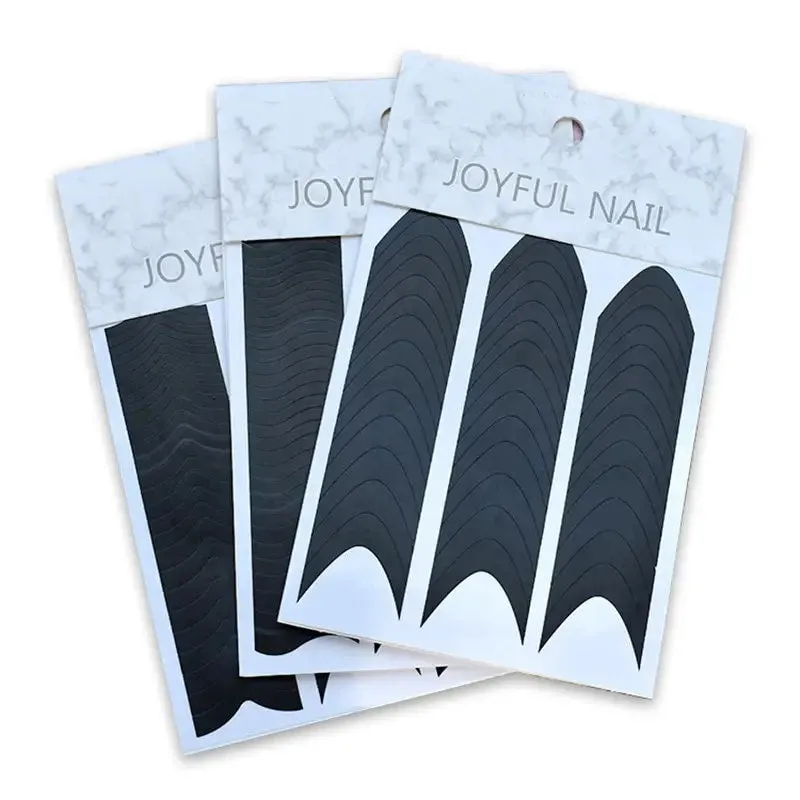 Nail Art French Tip Guide Stickers Geometry French Nail Strips White For French