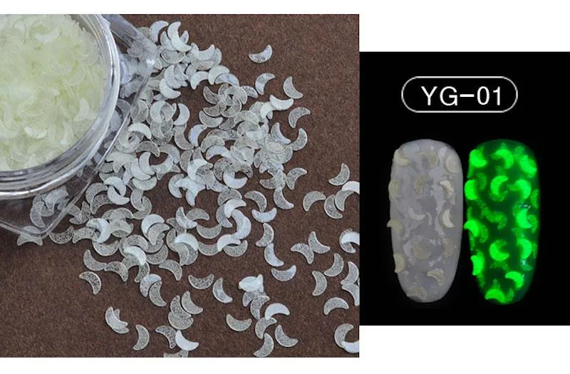 Nail Art Sequins - Glow in the Dark