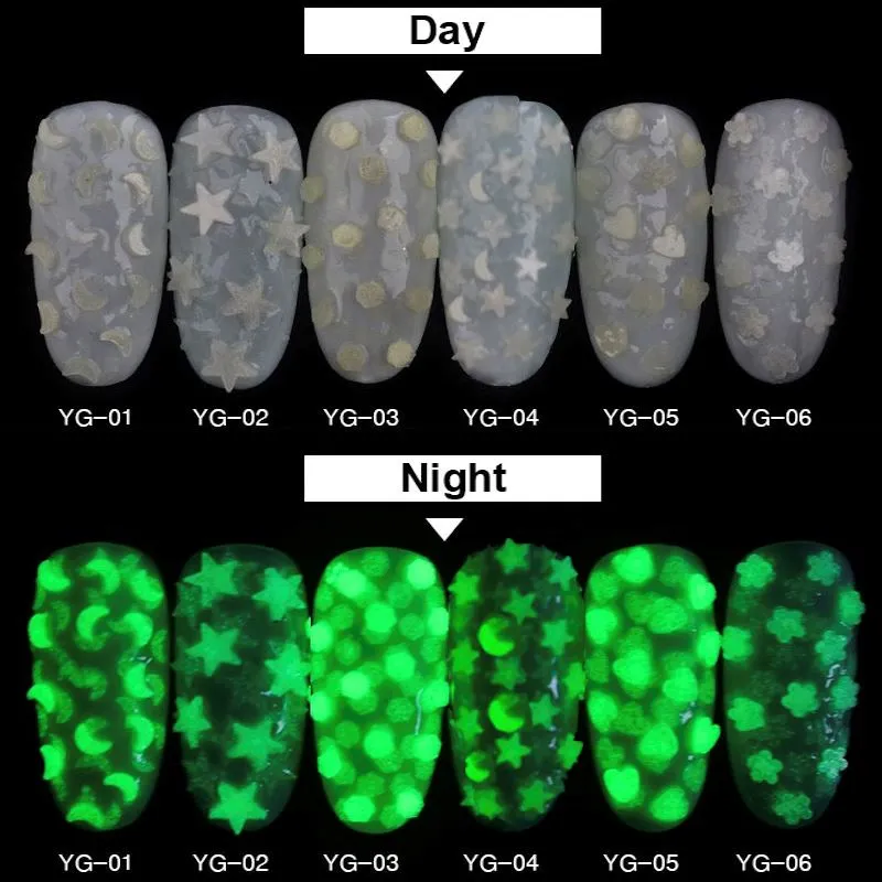 Nail Art Sequins - Glow in the Dark