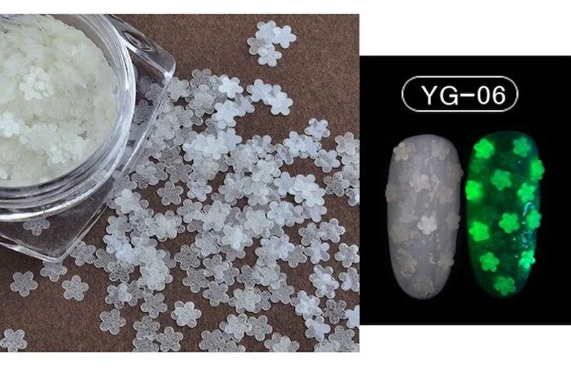 Nail Art Sequins - Glow in the Dark