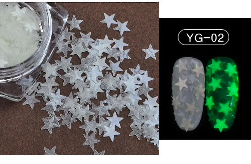 Nail Art Sequins - Glow in the Dark