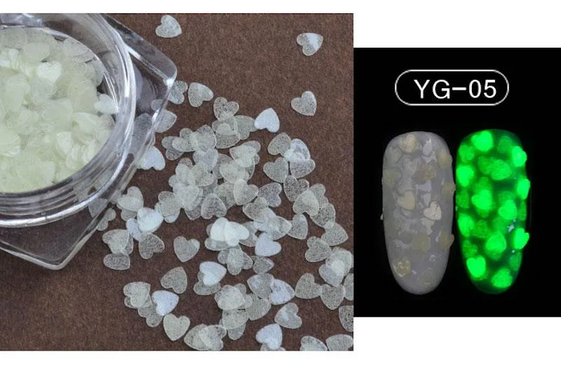 Nail Art Sequins - Glow in the Dark