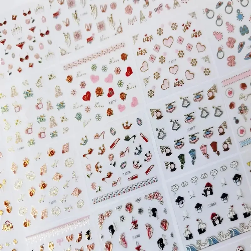 Nail Art Stickers | 30 Sheets Self-Adhesive Nail Decals With Patterns Art Design For DIY Nails Design Manicure Decoration Accessories Decals