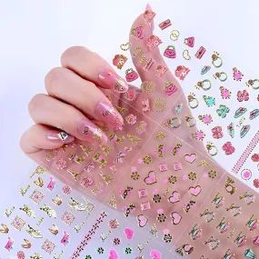 Nail Art Stickers | 30 Sheets Self-Adhesive Nail Decals With Patterns Art Design For DIY Nails Design Manicure Decoration Accessories Decals