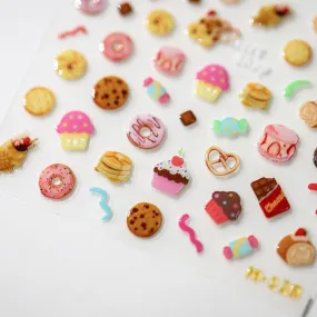 Nail Art Stickers Donuts Adhesive Sliders Dessert Cupcake Jelly Sticker Decals M128