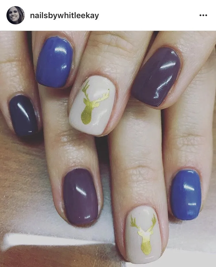 Oh Deer Nail Decal | Gold Shimmer