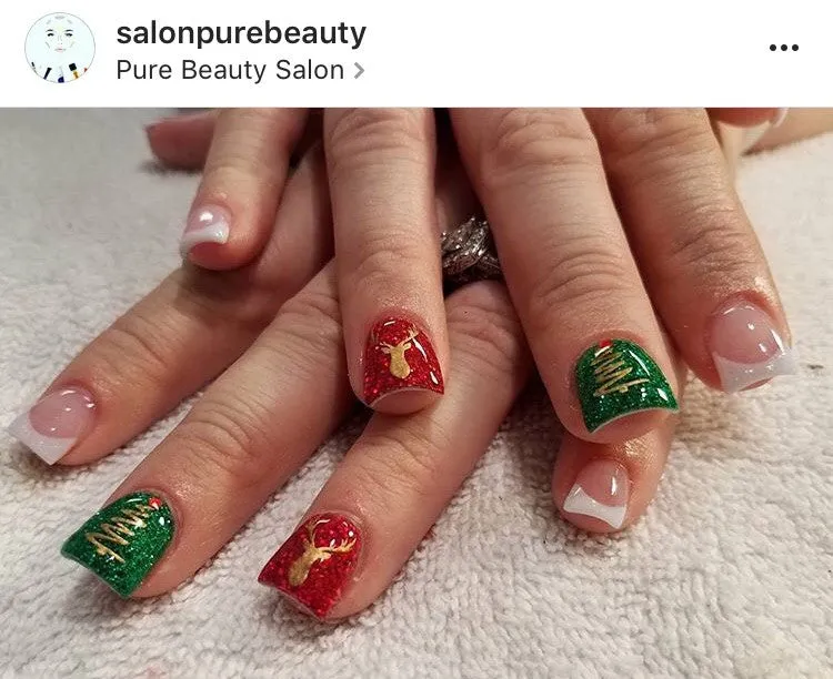 Oh Deer Nail Decal | Gold Shimmer