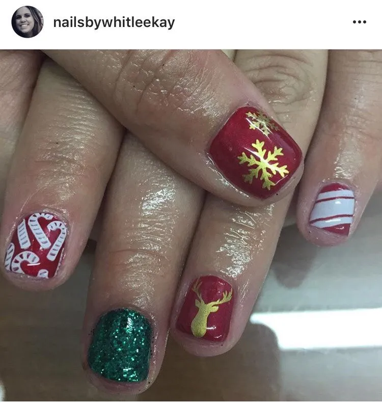Oh Deer Nail Decal | Gold Shimmer