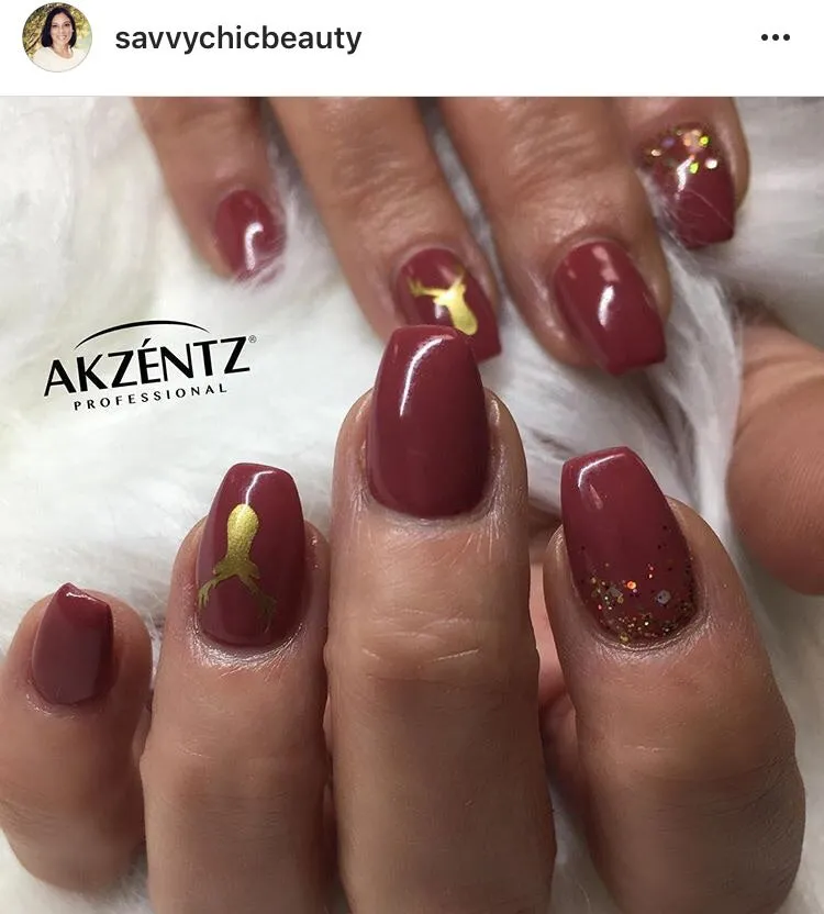 Oh Deer Nail Decal | Gold Shimmer