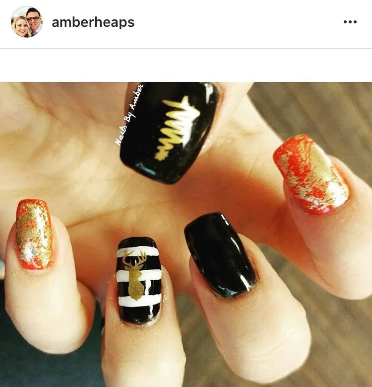 Oh Deer Nail Decal | Gold Shimmer