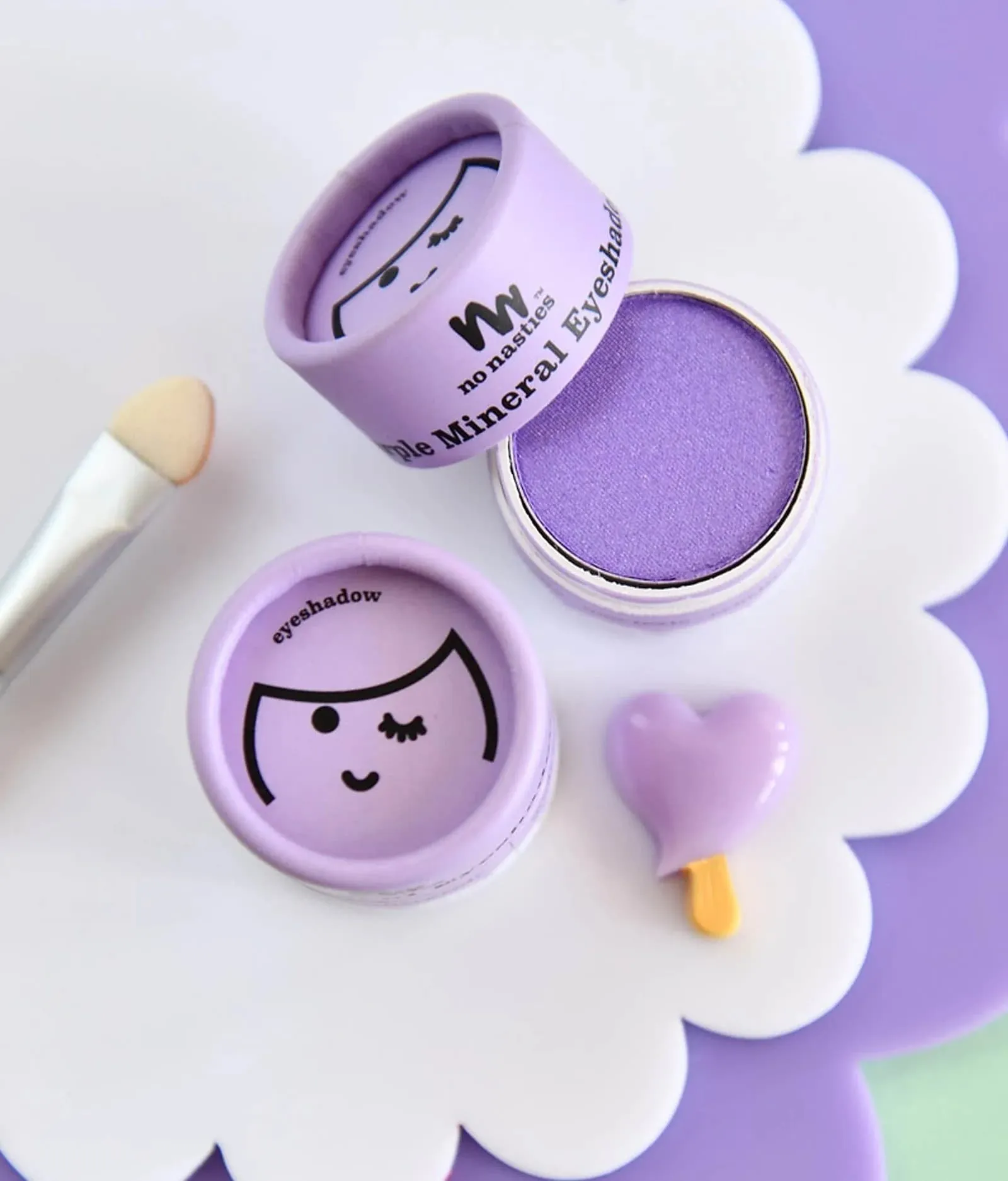 Purple Eyeshadow Eco Natural Kids Makeup Pressed Powder