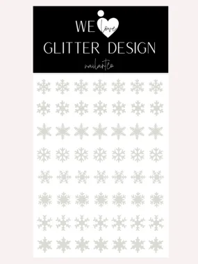Snowflakes Large Nail Decal | Light Grey