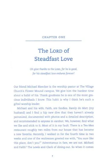 Steadfast Love : The Response of God to the Cries of Our Heart