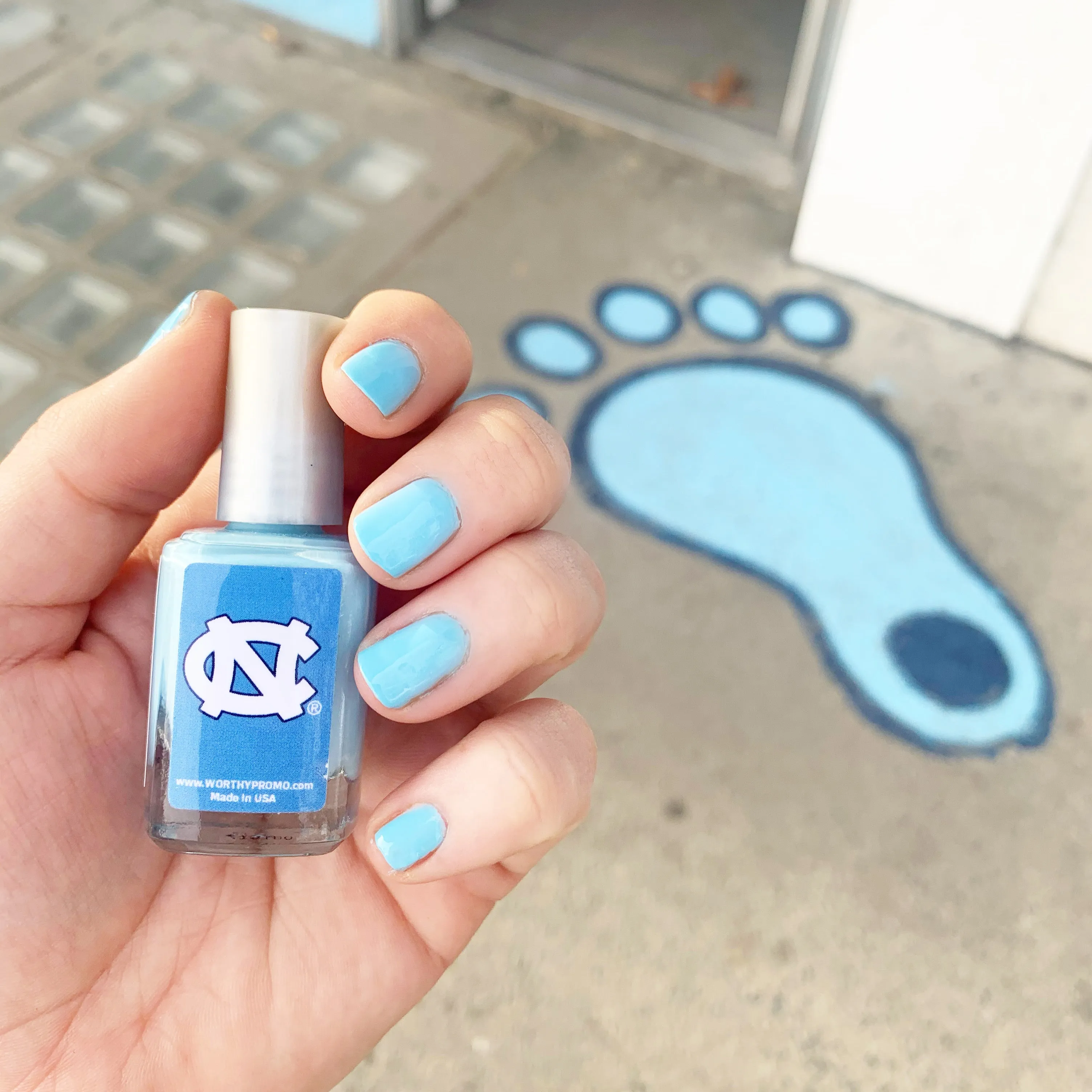 UNC Tar Heels Nail Polish and Manicure Stickers Set